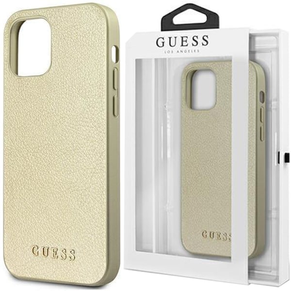 Guess GUHCP12SIGLGO iPhone 12 mini 5.4 gull/gull hardt deksel Iriscent