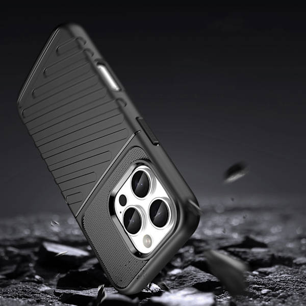 THUNDER CASE SILIKONE ETUI TIL IPHONE 16 PRO MAX - SORT