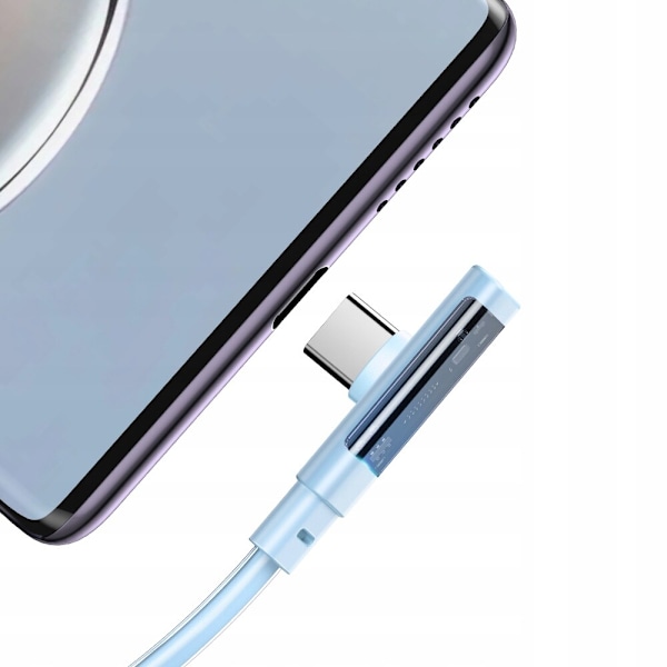 MCDODO ANGLE USB-C-KABEL, TYPE C 6A, 100W BLÅ 1M SNABBLADDNING