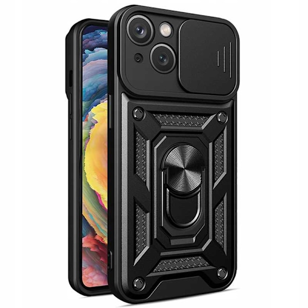 Spacecase Fodral För Iphone 15 Plus Sc Camring Svart