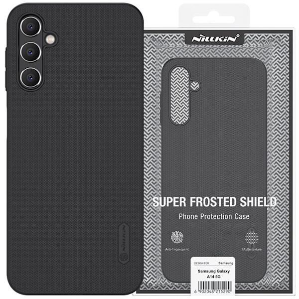 Nillkin Super Frosted Shield beskyttelsesdeksel for Samsung Galaxy A14 5G / Galaxy A14 telefonbeskyttelsesdeksel svart