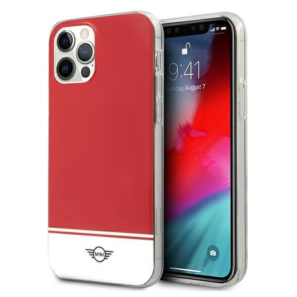 Mini MIHCP12LPCUBIRE iPhone 12 Pro Max 6,7" rött/rött hårt fodral Stripe Collection