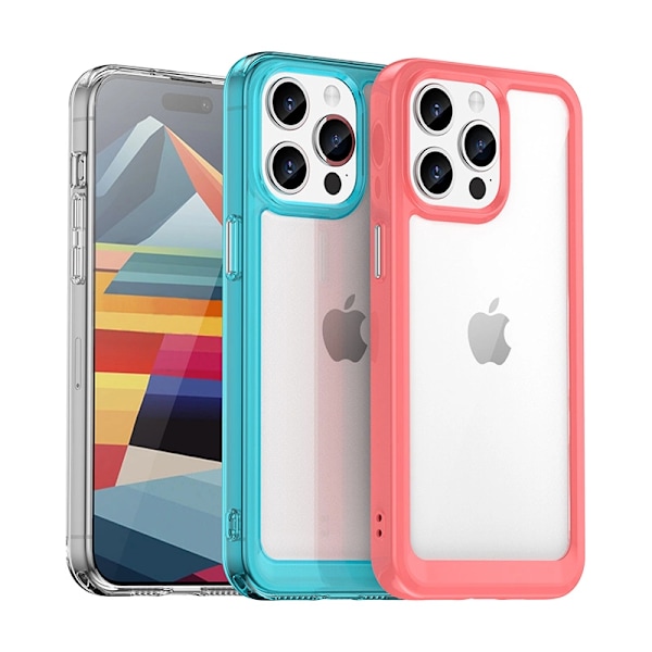 FORSTÆRKET ETUI MED EN FLEKSIBEL RAMME TIL IPHONE 15 PRO MAX OUTER SPACE - RØD
