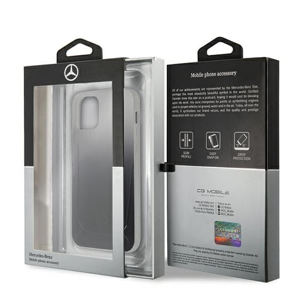MERCEDES TRANSPARENT LINE ETUI TIL IPHONE 12 MINI - SORT