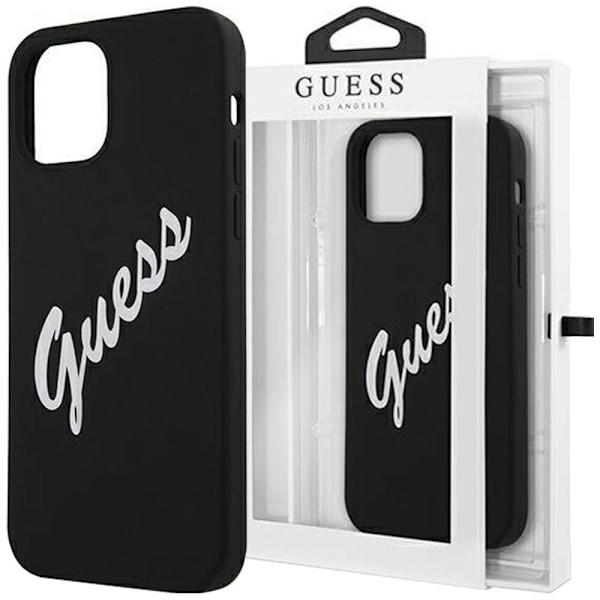 Guess GUHCP12LLSVSBW iPhone 12 Pro Max 6.7 svart og hvitt/svart og hvitt hardt deksel Silikon Vintage