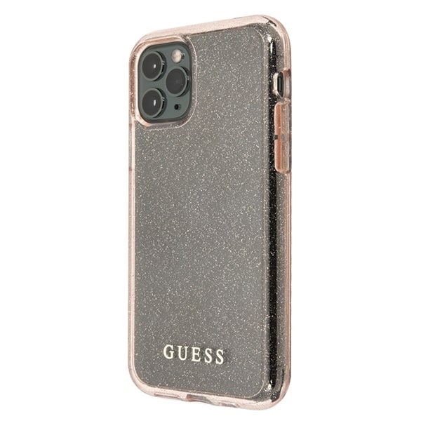 Guess GUHCN65PCGLPI iPhone 11 Pro Max rosa/rosa hardt deksel Glitter
