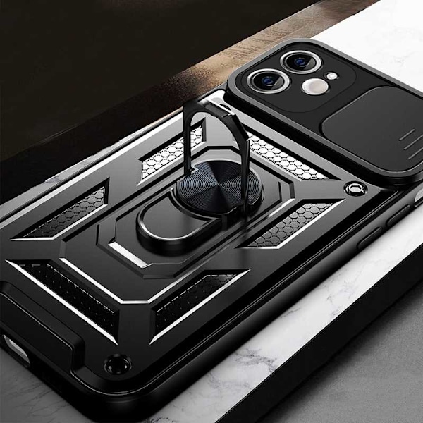Spacecase Case Fall För Iphone 11 Svart Sc Camring Skydd
