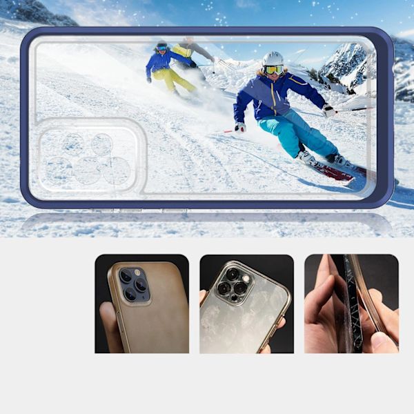 GENNEMSIGTIGT 3-I-1 ETUI TIL SAMSUNG GALAXY A33 5G GELCOVER MED STEL BLÅ