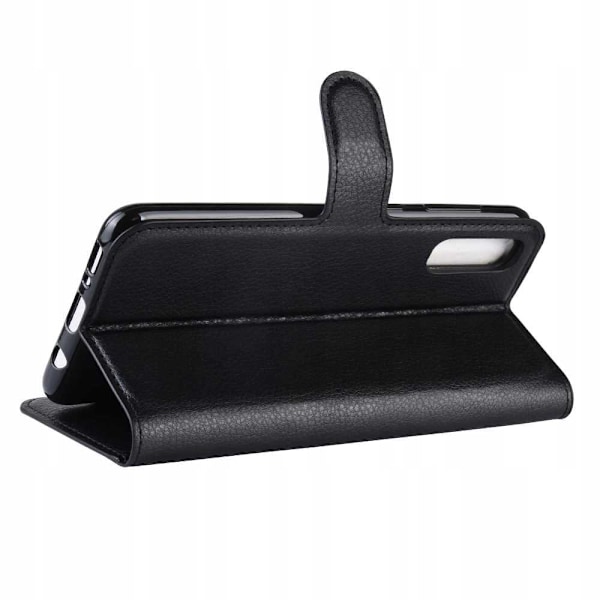 Litchi Fodral Till Samsung Galaxy A50 Svart