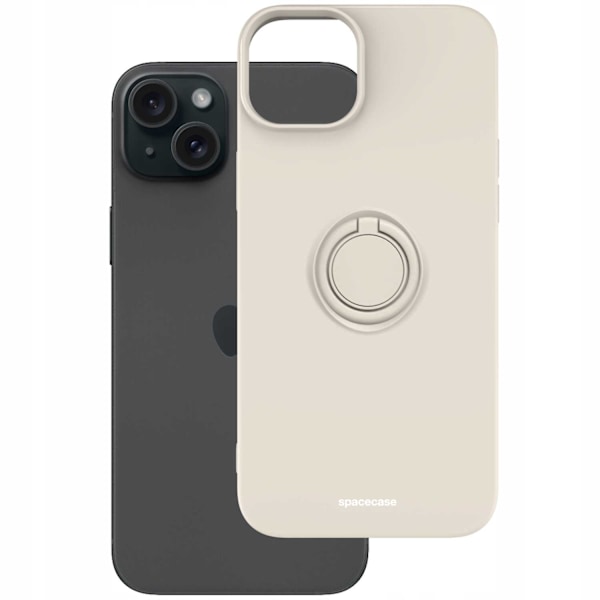 Spacecase Silikon Ringfodral För Iphone 15 Plus Bone Case