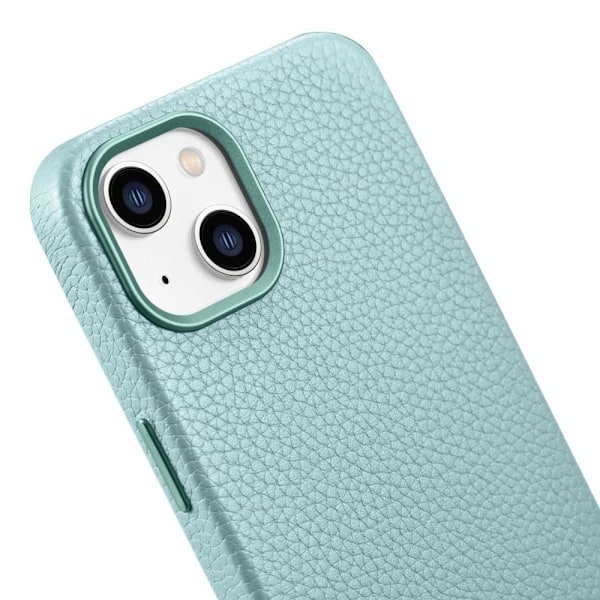 ICARER CASE CASE COVER LÆDER MED MAGSAFE TIL IPHONE 14 GRØN