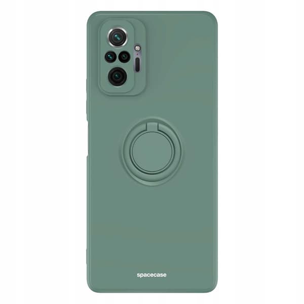 Spacecase Silikon Case Ring För Xiaomi Redmi Note 10 Pro Mörkgrön