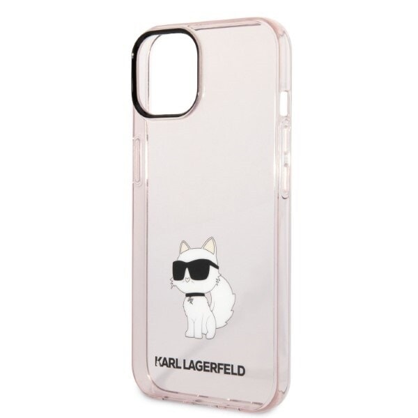 Karl Lagerfeld KLHCP14SHNCHTCP iPhone 14 6.1 rosa/rosa hardt deksel Ikonik Choupette