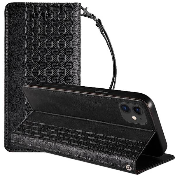 Magnet Strap Case for iPhone 13 beskyttelsesdeksel + svart mini stropp anheng