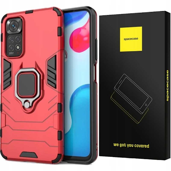 Spacecase X-Ring Case Redmi Note 11 11S Telefonskäll Röd