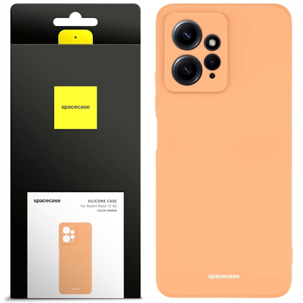 Spacecase Silikonfodral För Xiaomi Redmi Note 12 4G Orange