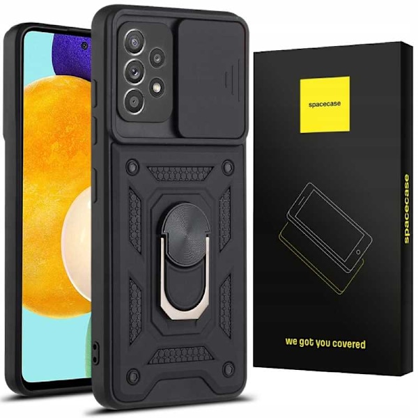 Spacecase Case Cover För Samsung Galaxy A52 Svart Camring