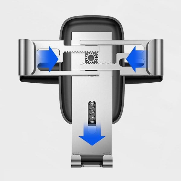 Baseus Metal Age Gravity Car Mount metall bil gravity mount for CD-spor sølv (SUYL-J0S)