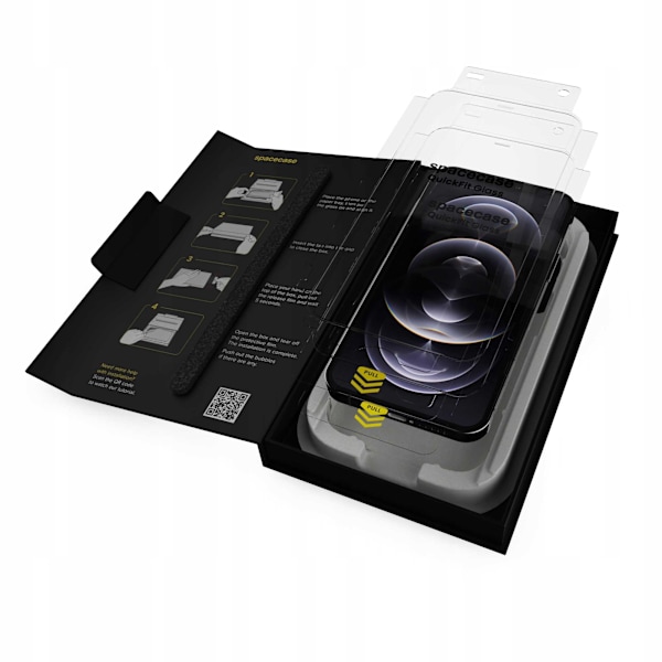 Spacecase Quickfit Härdat Glas För Iphone 12 12 Pro Skyddsfolie