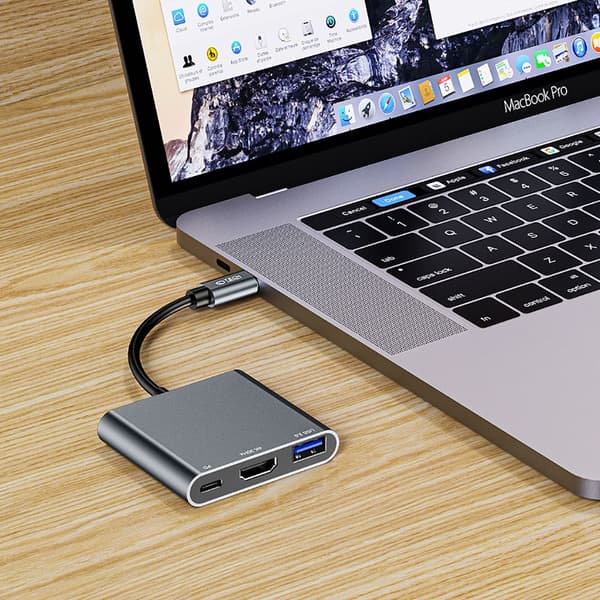 TECH-PROTECT V1-HUB ADAPTER 3IN1 GRÅ