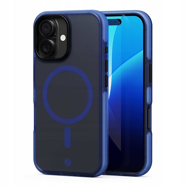 Spacecase Case Hybrid Fusion Mag Skal För Iphone 16 Mörkblåt