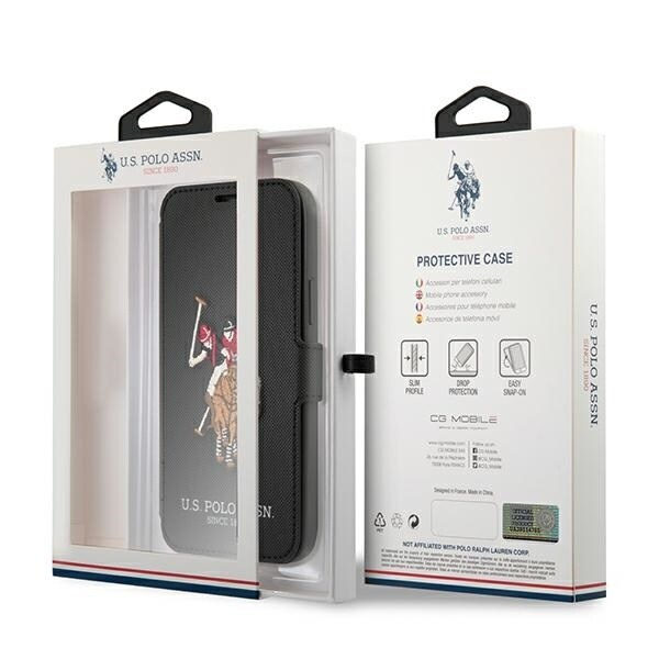 AMERIKANSK SAG POLO ASSN. EMBROIDERY COLLECTION TIL IPHONE 12 PRO MAX - SORT