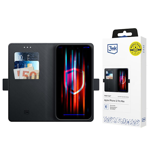 Apple iPhone 12 Pro Max - 3mk Wallet Case Svart