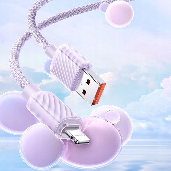 MCDODO LADDARE LIGHTNING USB-KABEL FÖR IPHONE 11 12 13 14 PRO 1M LILA