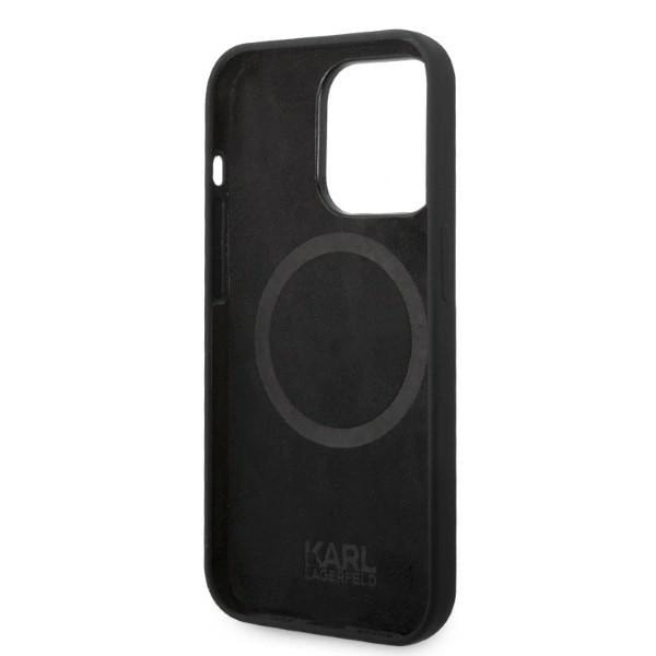 KARL LAGERFELD FLYDENDE SILIKONE KARL&CHOUPETTE MAGSAFE ETUI TIL IPHONE 14 PRO - SORT