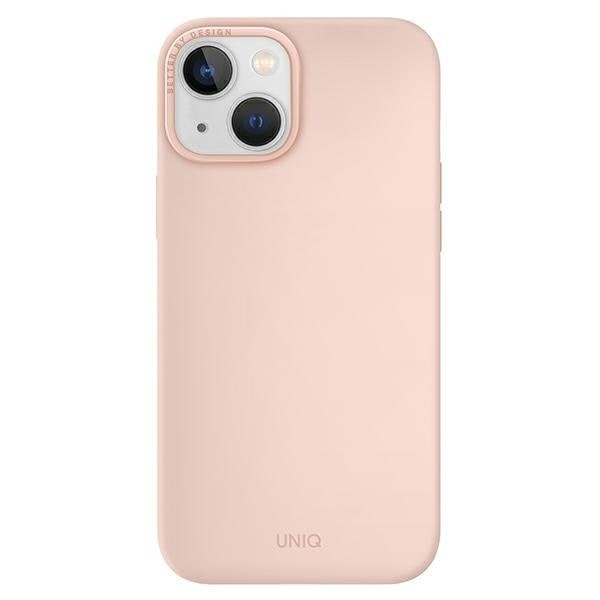 Uniq Lino Hue deksel til iPhone 14 Plus Magclick Ladelader - rosa
