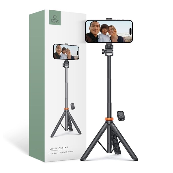 TECH-PROTECT L03S BLUETOOTH SELFIE-STIV STIV SORT