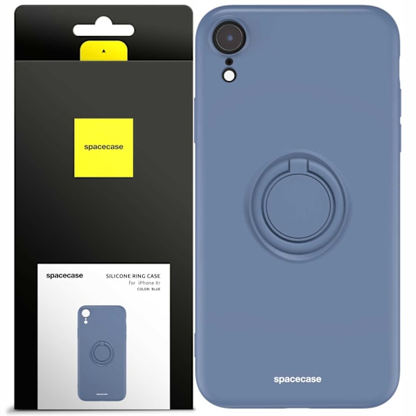 Spacecase Silikonfodral För Iphone Xr Blå Ringskydd