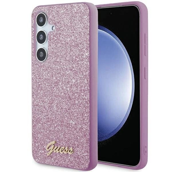 Guess Glitter Script-deksel til Samsung Galaxy S24+ - Lilla