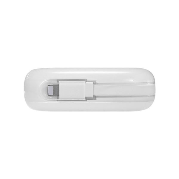 Joyroom Powerbank 10000mAh Jelly Series 22,5W med innebygd Lightning-kabel hvit (JR-L003)