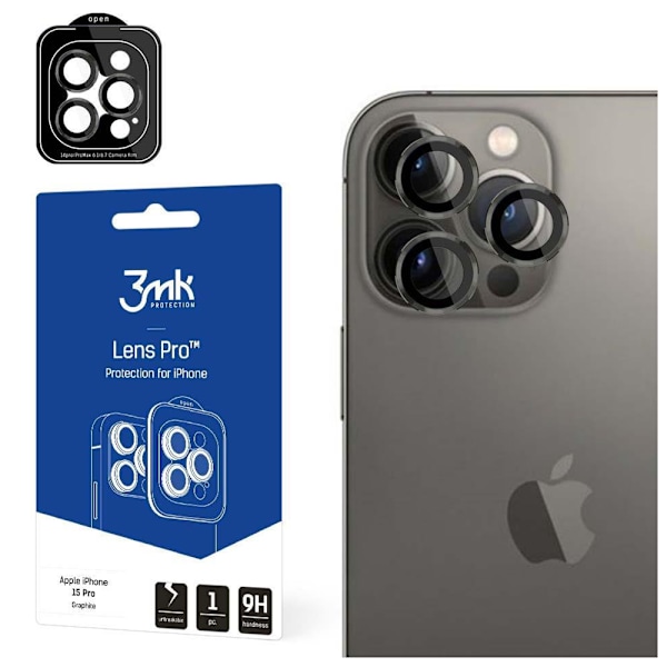 APPLE IPHONE 15 PRO - 3MK LENS PROTECTION PRO GRAPHITE