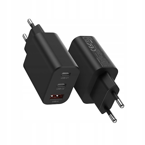 Spacecase Usb C Laddare 30W Gan För Telefon För Iphone Samsung Black