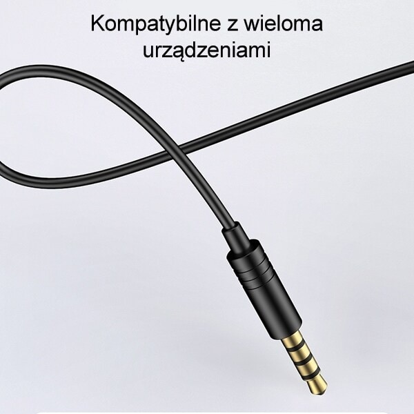 AWEI L3 stereohörlurar 3,5 mm jack svart/svart
