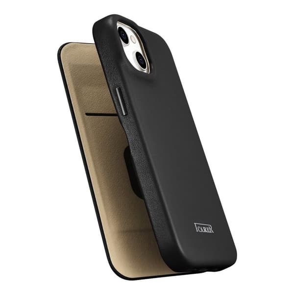 ICARER CASE CASE LÆDERCOVER MED MAGSAFE TIL IPHONE 14+ SORT