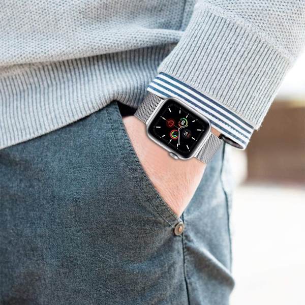 TECH-PROTECT MILANESBAND APPLE WATCH 4 / 5 / 6 / 7 / 8 / 9 / SE (38 / 40 / 41 MM) STARLIGHT