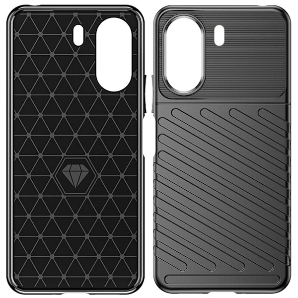 Thunder Case Armored Case for Xiaomi Redmi 13c - Svart