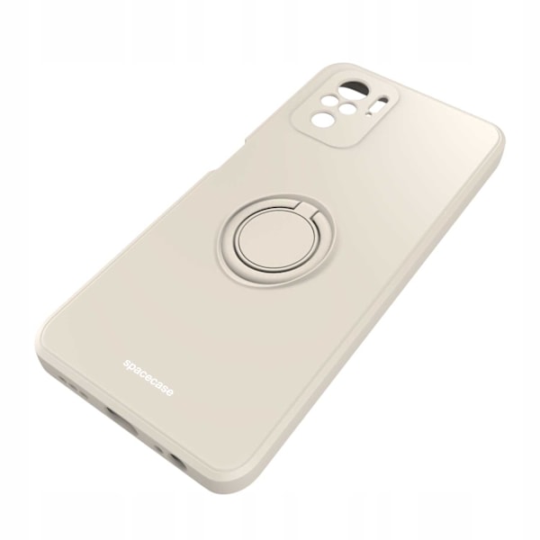 Spacecase Silikoncase Ring För Xiaomi Redmi Note 10 10S Bone