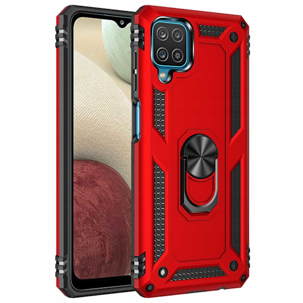Spacecase Fodral För Samsung Galaxy A12 Ring Nx Röd