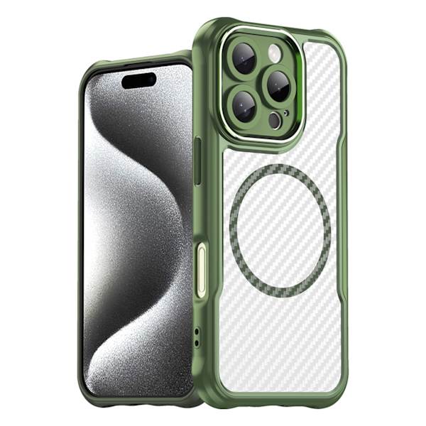 LEADING SERIES MAGSAFE SILIKONETUI TIL IPHONE 16 PRO MAX - GRØN