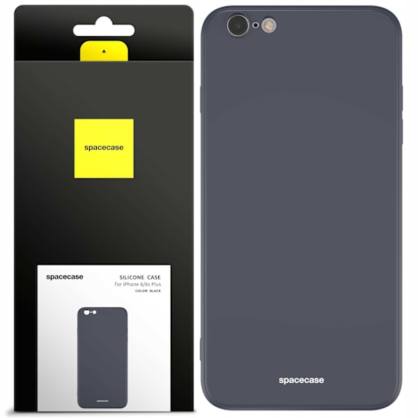 Spacecase Silikonfodral För Iphone 6 6S Plus Svart Skydd