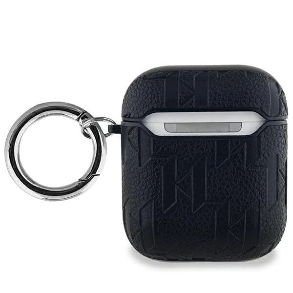 KARL LAGERFELD MONOGRAM KARL HEAD ETUI TIL AIRPODS 1/2 - SORT