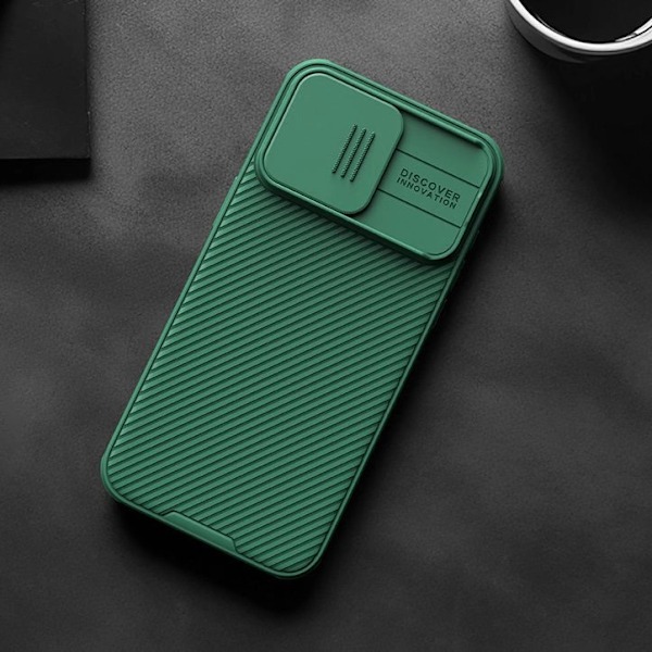 Nillkin CamShield Pro magnetisk deksel til iPhone 15 Plus med kamerabeskyttelse - grønn