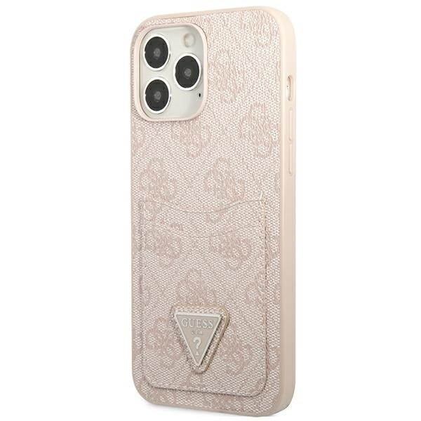 Gissa GUHCP13LP4TPP iPhone 13 Pro / 13 6,1" rosa/rosa hårdfodral 4G triangellogotyp kortfack