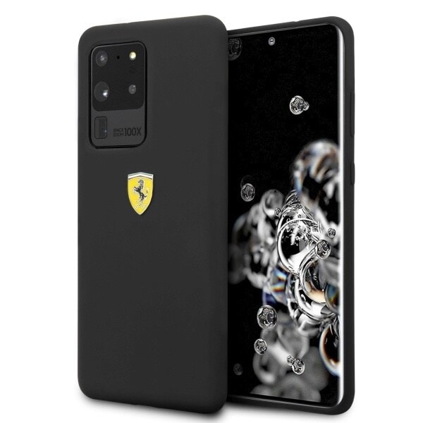 FERRARI SILIKONE ETUI TIL SAMSUNG GALAXY S20 ULTRA - SORT