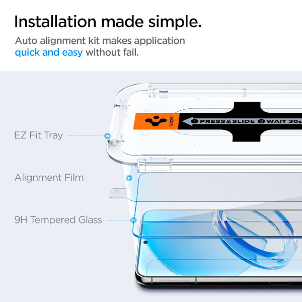 HÆRDET GLAS SPIGEN GLAS.TR "EZ FIT" 2-PACK GALAXY S23+ PLUS CLEAR