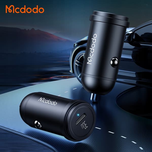 MCDODO SNABB BILLADDARE FÖR TELEFON USB-C LED + USB-C KABEL 1M